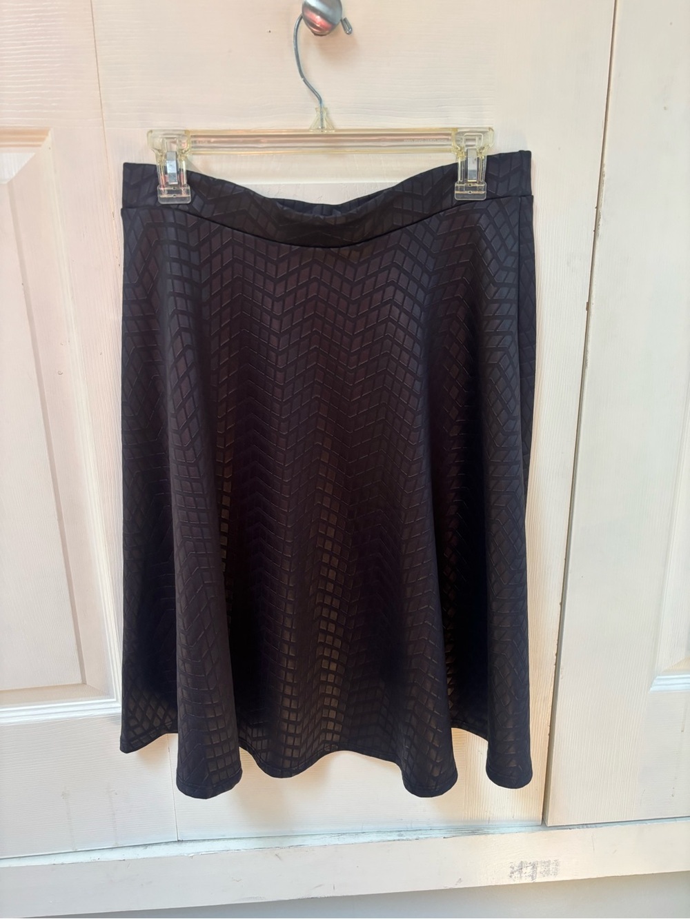 Faith and Joy Black Textured Circle Skirt